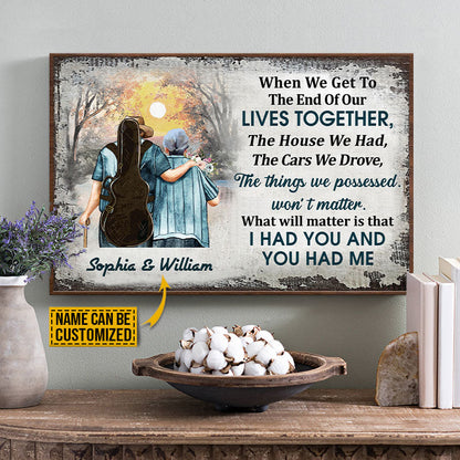 Personalized Guitar Old Couple When We Get Custom Poster