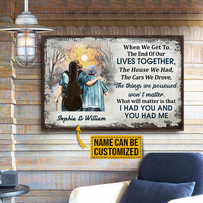 Personalized Guitar Old Couple When We Get Custom Poster