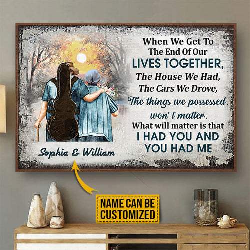 Personalized Guitar Old Couple When We Get Custom Poster