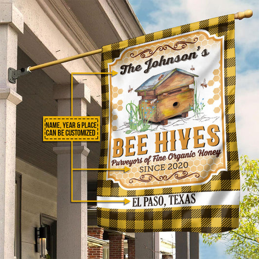 Personalized Honey Bee Bee Hives Flannel Custom Flag