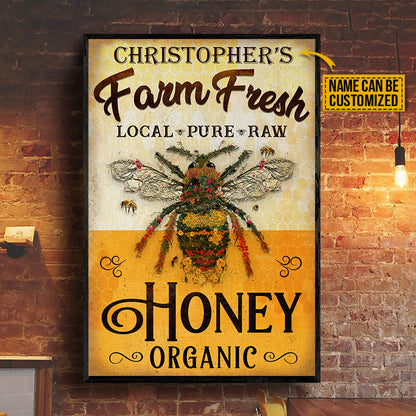 Personalized Honey Bee Farm Fresh Local Customized Poster