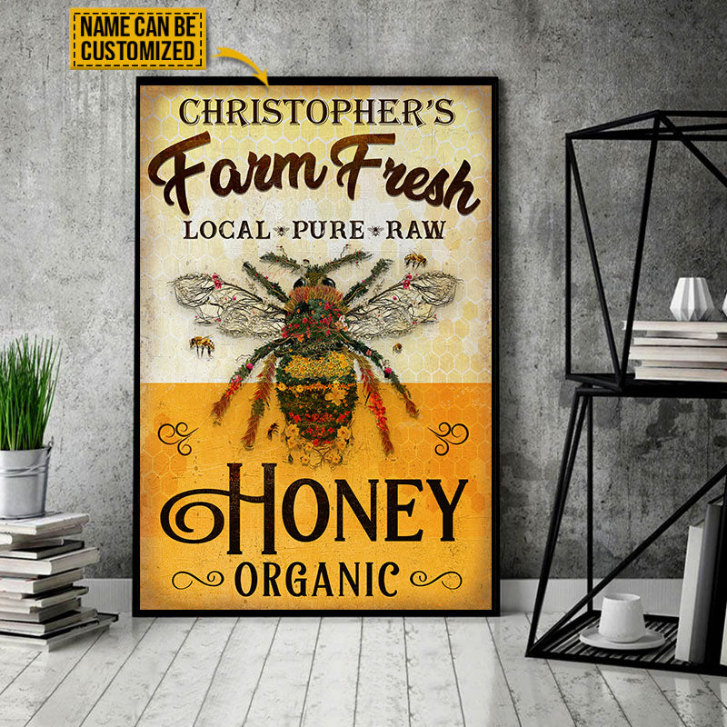 Personalized Honey Bee Farm Fresh Local Customized Poster