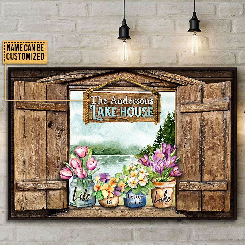 Personalized Lake House Life Is Better Custom Poster
