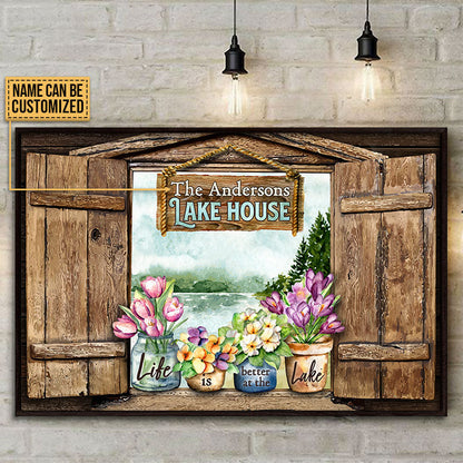 Personalized Lake House Life Is Better Custom Poster
