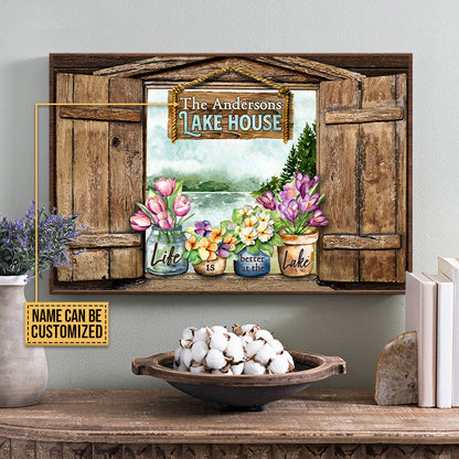 Personalized Lake House Life Is Better Custom Poster