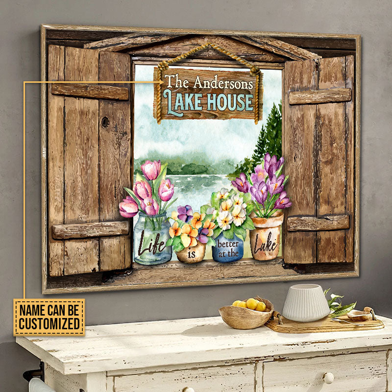 Personalized Lake House Life Is Better Custom Poster