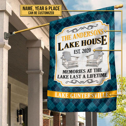 Personalized Lake House Memories Custom Flag