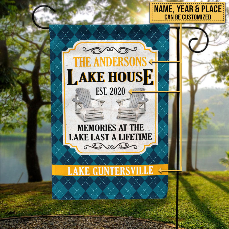 Personalized Lake House Memories Custom Flag