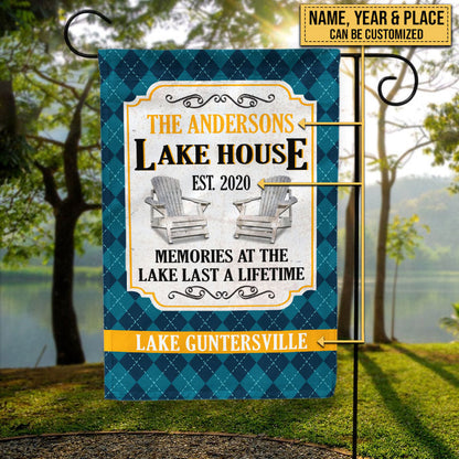 Personalized Lake House Memories Custom Flag