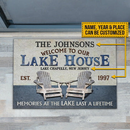Personalized Lake Memories At The Lake Custom Doormat