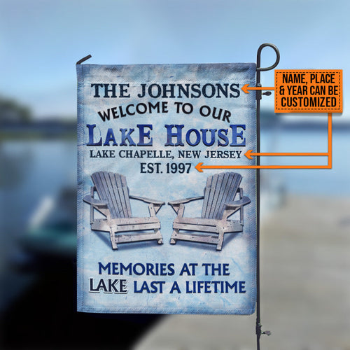 Personalized Lake Memories At The Lake Customized Flag