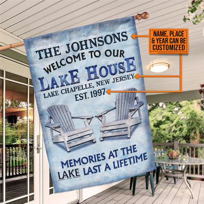 Personalized Lake Memories At The Lake Customized Flag