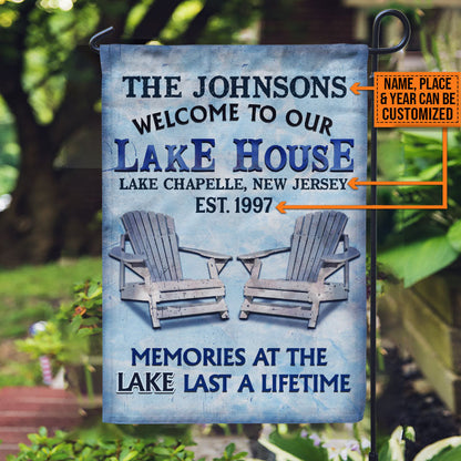Personalized Lake Memories At The Lake Customized Flag