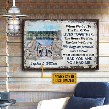 Personalized Lake Old Couple When We Get Custom Poster