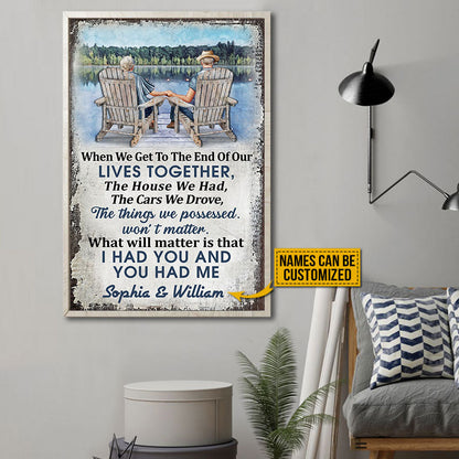 Personalized Lake Old Couple When We Get Vertical Custom Poster