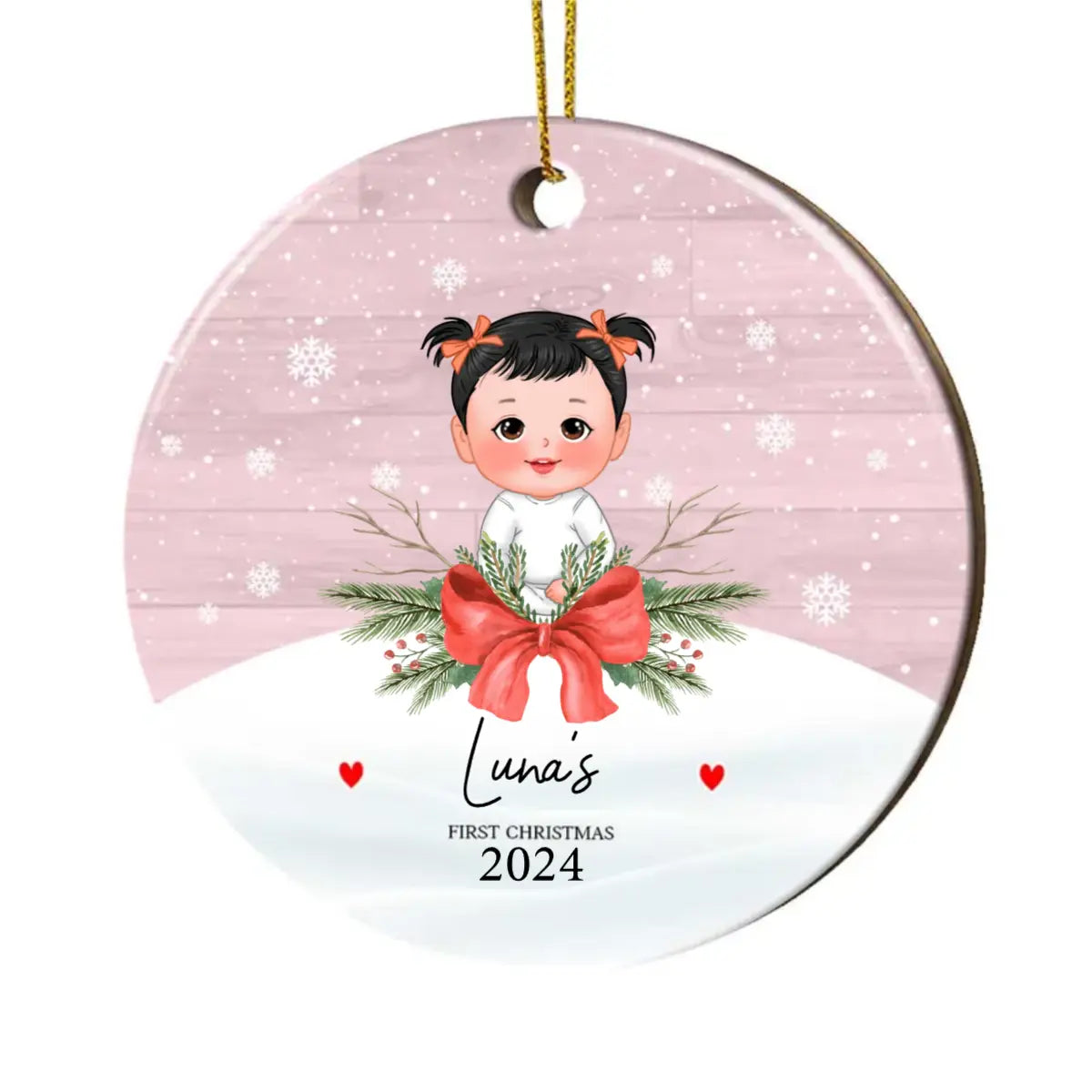 Personalized My First Christmas Baby Boy Girl Circle Ornament Ornament The Next Custom Gift