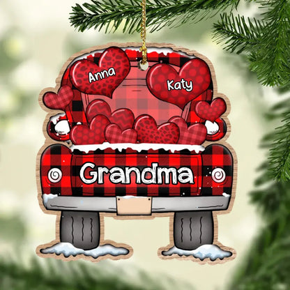 Personalized Nickname Grandma Truck Loading Heart Shaped Ornament Ntk25oct21xt2 ornament The Next Custom Gift