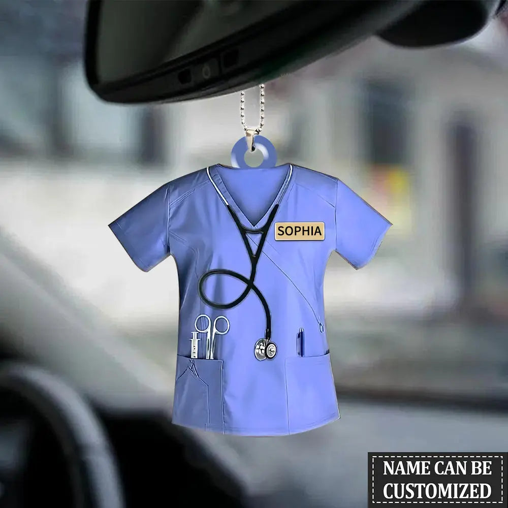 Personalized Nurse Scrubs - Gift for Nurse Ornament ornament The Next Custom Gift