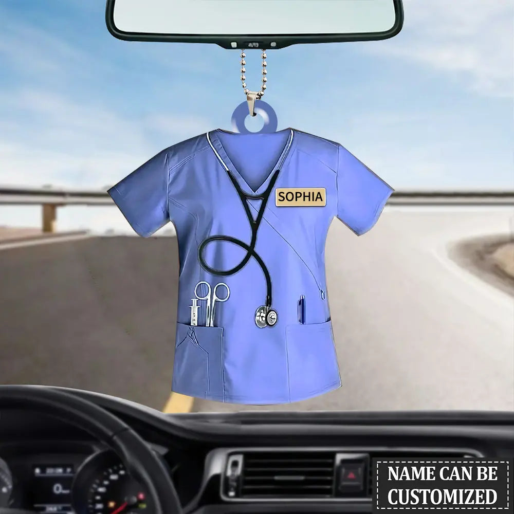 Personalized Nurse Scrubs - Gift for Nurse Ornament ornament The Next Custom Gift