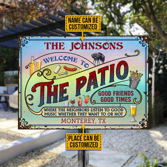 Personalized Patio Grilling Beach Listen To The Good Music Custom Classic Metal Signs