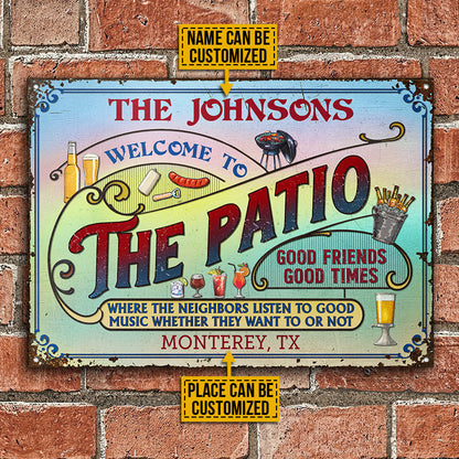 Personalized Patio Grilling Beach Listen To The Good Music Custom Classic Metal Signs