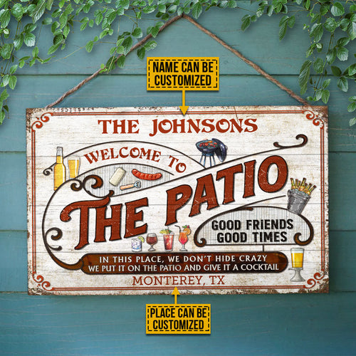 Personalized Patio Grilling Red Don't Hide Crazy Custom Wood Rectangle Sign