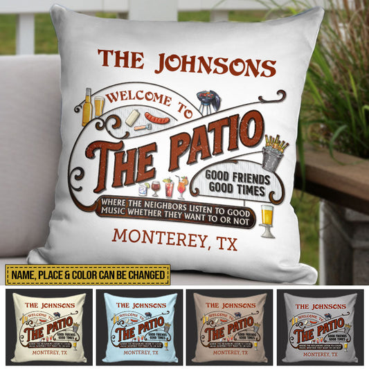 Personalized Patio Grilling Red Listen To The Good Music Color Custom Pillow