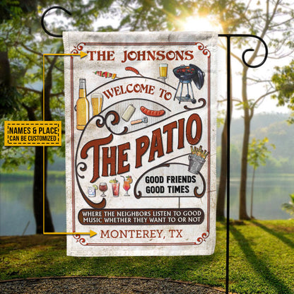 Personalized Patio Grilling Red Listen To The Good Music Custom Flag