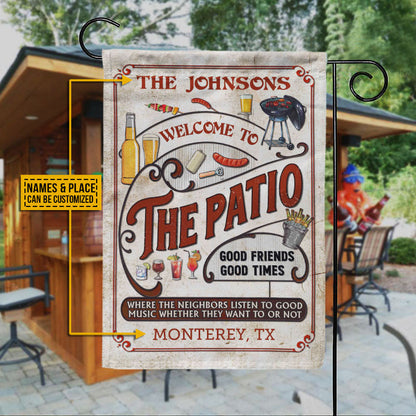 Personalized Patio Grilling Red Listen To The Good Music Custom Flag