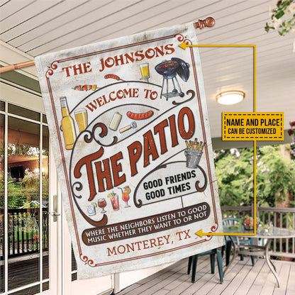 Personalized Patio Grilling Red Listen To The Good Music Custom Flag