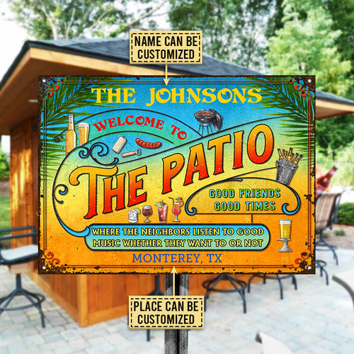 Personalized Patio Grilling Summer Listen To The Good Music Custom Classic Metal Signs