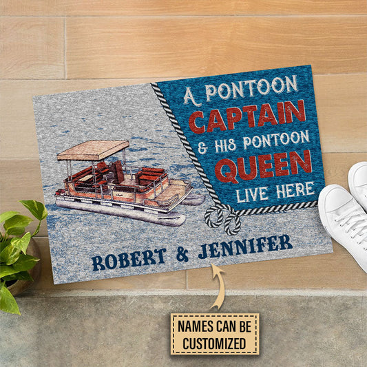 Personalized Pontoon A Pontoon Queen Customized Doormat