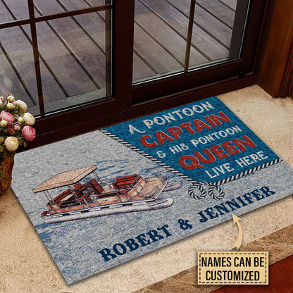 Personalized Pontoon A Pontoon Queen Customized Doormat