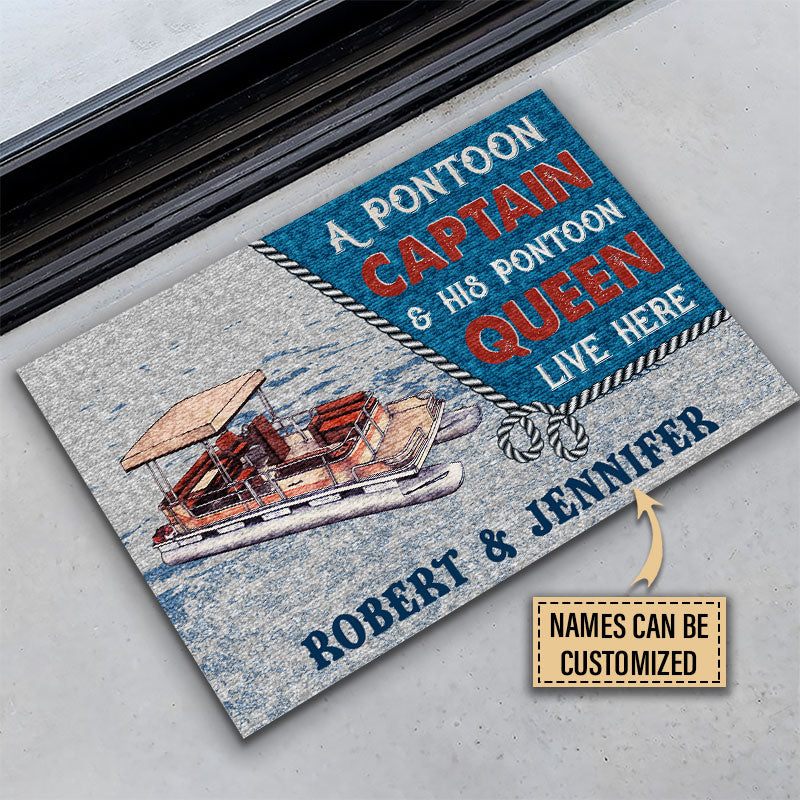 Personalized Pontoon A Pontoon Queen Customized Doormat