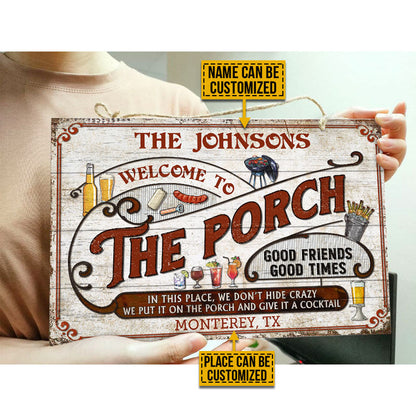 Personalized Porch Grilling Red Don't Hide Crazy Custom Wood Rectangle Sign