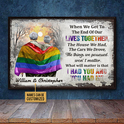 Personalized Pride Couple I Had You You Had Me Custom Poster