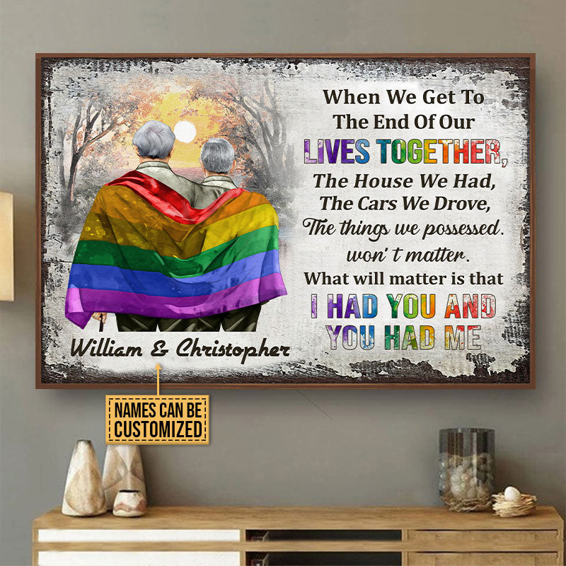 Personalized Pride Couple I Had You You Had Me Custom Poster