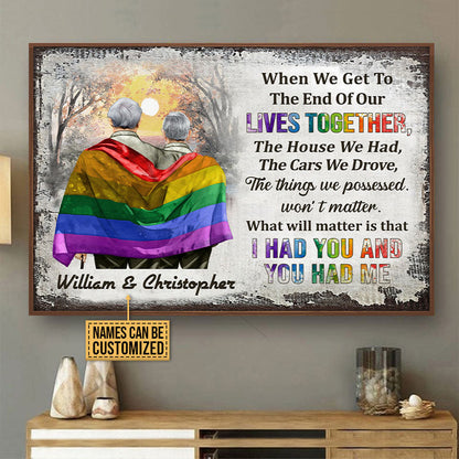 Personalized Pride Couple I Had You You Had Me Custom Poster