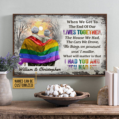 Personalized Pride Couple I Had You You Had Me Custom Poster