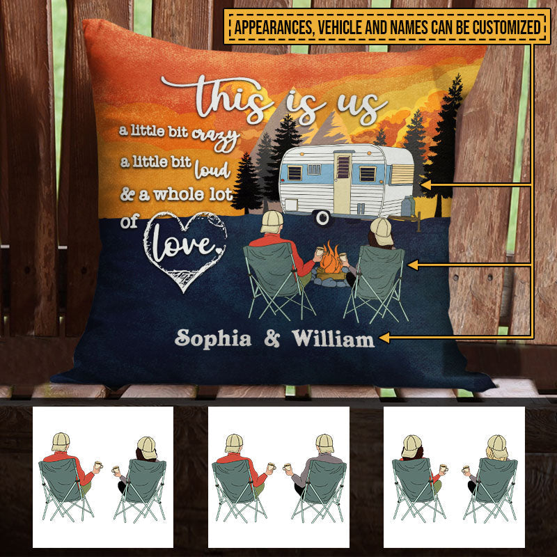Personalized Retro Camping Couple This Is Us Customized Pillow