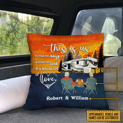 Personalized Retro Camping Couple This Is Us Customized Pillow