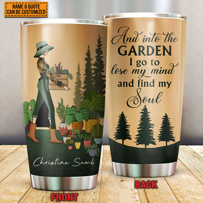 Personalized Retro Garden Girl Custom Quotes Customized Tumbler