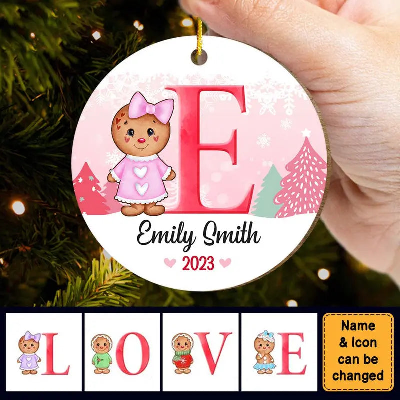 Personalized Son Daughter Christmas Circle Ornament Ornament The Next Custom Gift