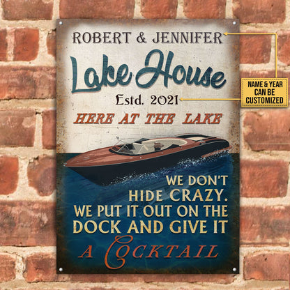 Personalized Speed Boat Lake Crazy Customized Classic Metal Signs