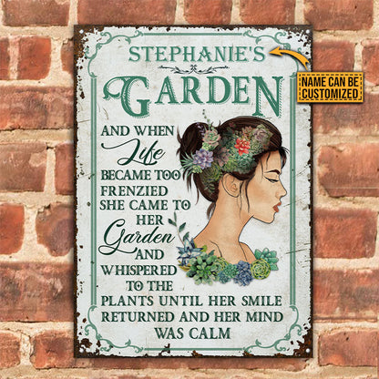 Personalized Succulent Garden And When Life Custom Classic Metal Signs