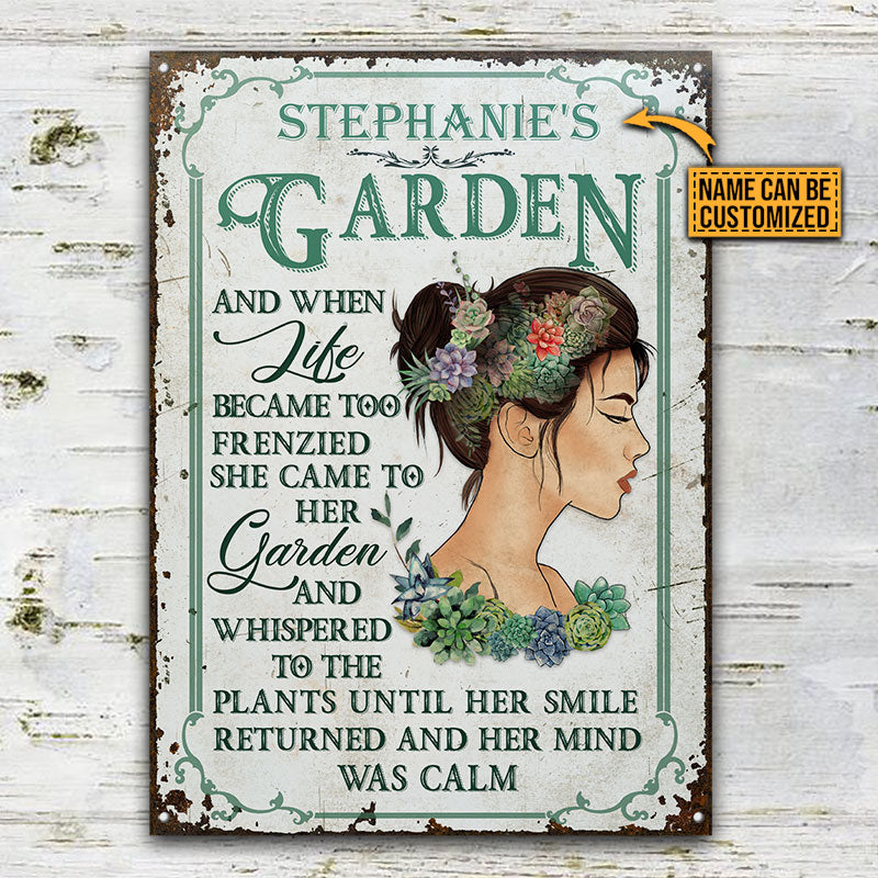 Personalized Succulent Garden And When Life Custom Classic Metal Signs