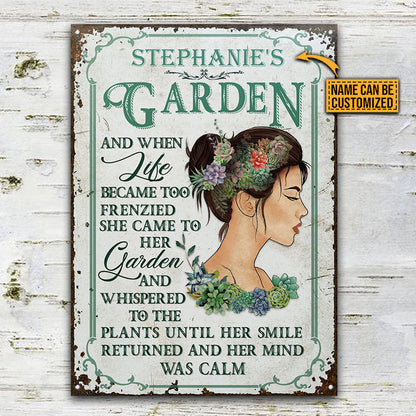 Personalized Succulent Garden And When Life Custom Classic Metal Signs