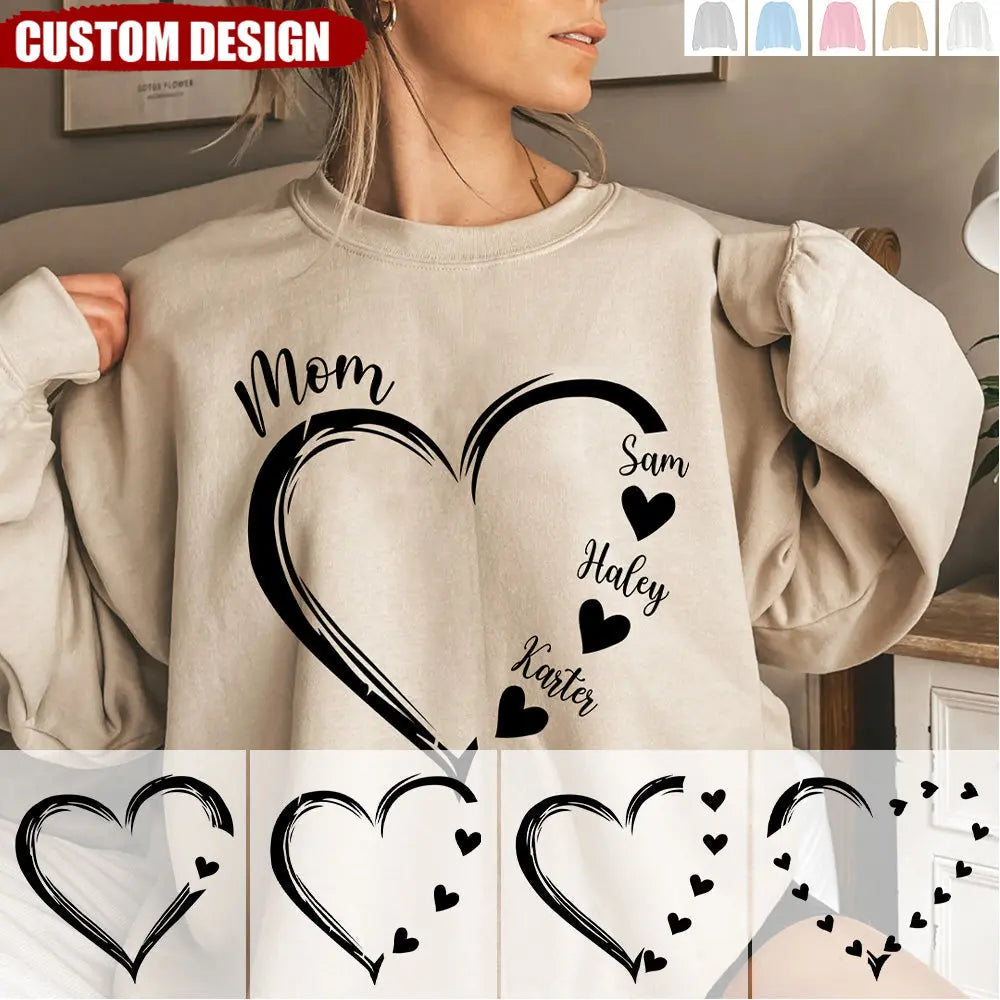 Personalized Sweet Heart Grandma, Nana, Mom Kids Sweatshirt Shirts & Tops The Next Custom Gift