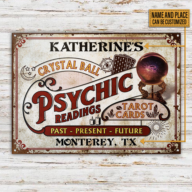 Personalized Tarot Cards Psychic Readings Customized Classic Metal Signs