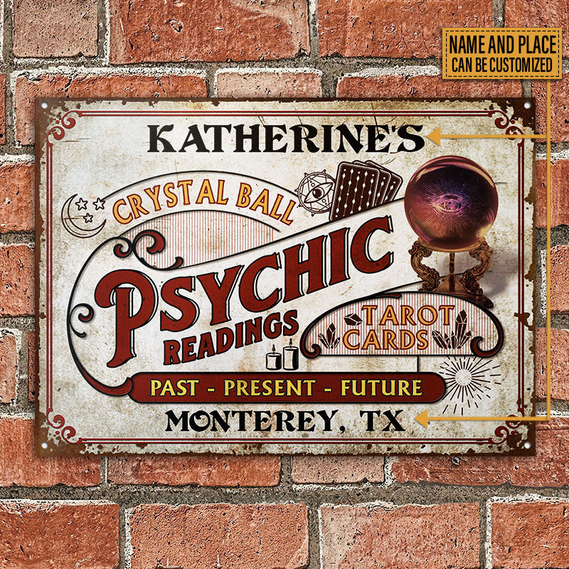 Personalized Tarot Cards Psychic Readings Customized Classic Metal Signs